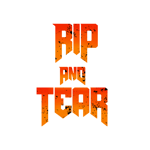 Doom Rip And Tear Sticker