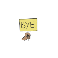 Banner Goodbye Sticker by goodbadcomics
