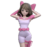 Cute Girl Pink Sticker