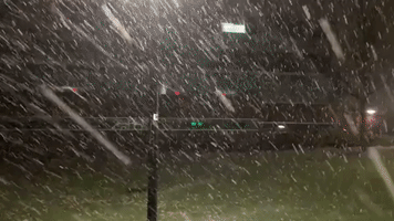 Snow Squall Blows Through Penn State Campus