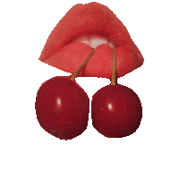 iampayingattention retro 80s bounce lips Sticker