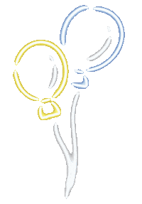 yuruneon blue neon orange balloon Sticker