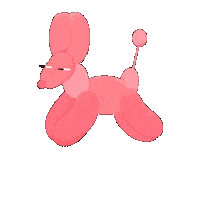 ParisInSydney dog pink eyes drawing Sticker