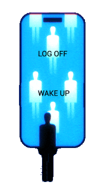 Log Off Good Morning Sticker by PEEKASSO