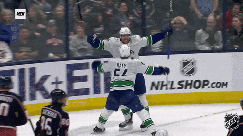 Happy Vancouver Canucks GIF by NHL