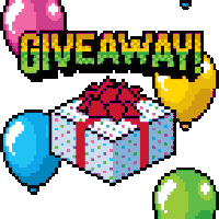 Pixel Art Giveaway Sticker
