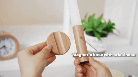 OneTreeHydroponics giphygifmaker wood wireless night light 2 GIF