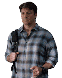 Look Down Nathan Fillion Sticker by ABC Network