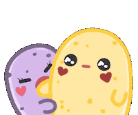 Zoycean love couple potato chips Sticker