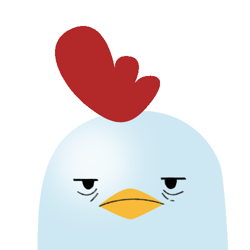sad chicken Sticker