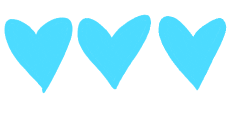 Blue Hearts Love Sticker