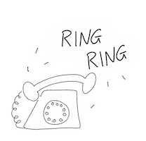 Ring Ring Telephone Sticker by scholzydesign