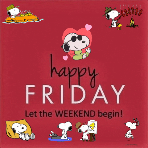peggyhayestumlin giphygifmaker giphyattribution gif friday snoopy weekend GIF