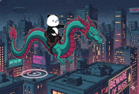 Flying Neon Lights GIF by Kanpai Pandas