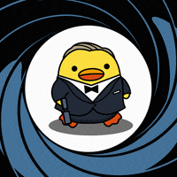 digitalducks james bond stabby quacks cartoon duck GIF