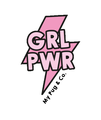 Girl Woman Sticker by mypugandco