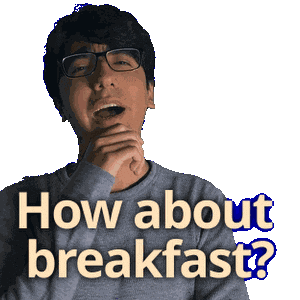 Breakfast Time Coffee Sticker