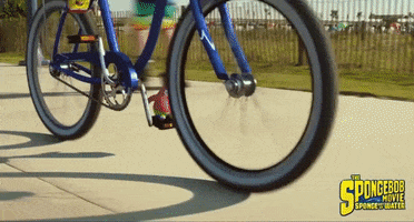 spongebob bicycle GIF by Paramount Movies