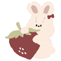 Rabbit Strawberry Sticker