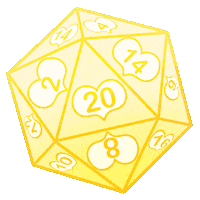 EgirlPeach yellow nerd dnd geek Sticker