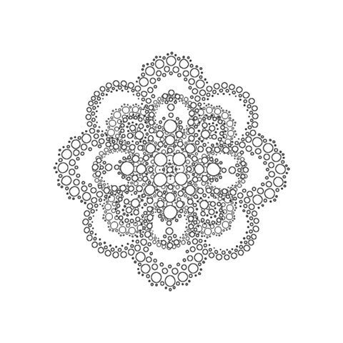 dotsdesign dots lace kant stippen Sticker