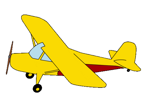 Airplane Flying Sticker