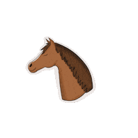 Wink Horse Sticker by Lesloods