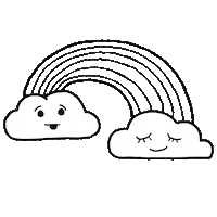 Happy Rainbow Sticker by Mixtvision Verlag