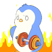 Working Out Sticker by Pudgy Penguins