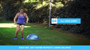 fitintennis fitness trainer bosu ball bosu ball workout balance training GIF