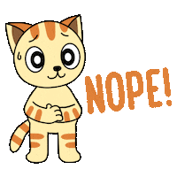 No Way Cat Sticker by GoodMorningCat