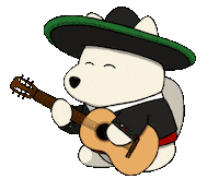 allansnvs guitar shibainu shiro mariachi Sticker