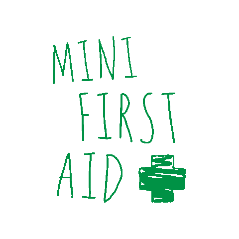 Minifirstaid baby cpr first aid mini first aid Sticker
