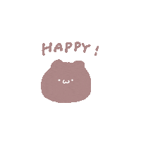 hamu__toy happy くま 嬉しい うれしい Sticker