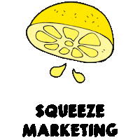 squeezemarketing summer marketing yellow lemon Sticker