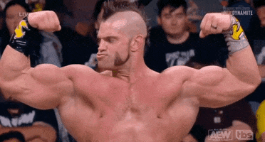 Flexing Brian Cage GIF by AEWonTV