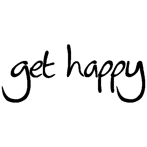 gethappyuk giphyupload happy black yellow Sticker