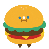 Burger Sticker by THE RECORDER FACTORY
