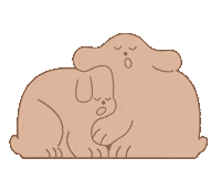Tired Dog Sticker