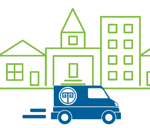 delivery van Sticker by @tazikis