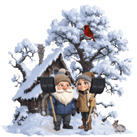 Winter Falling Snow Sticker