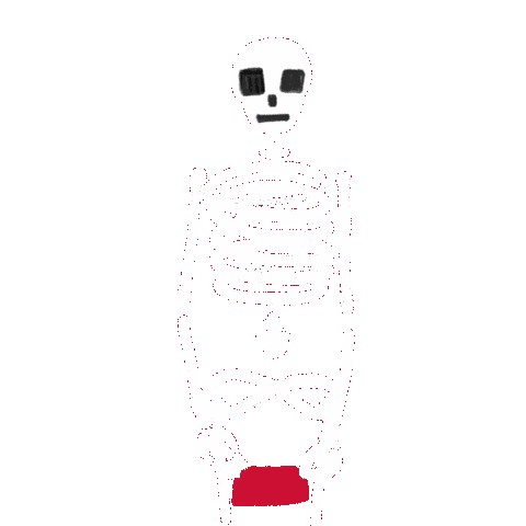 Memento Mori Skull Sticker by Yin Wrong