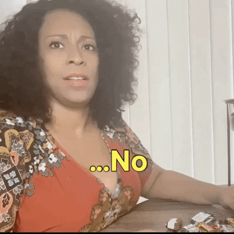 ComedianHollyLogan no nope stop smh GIF