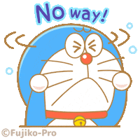 Shaking No Way Sticker by Doraemon