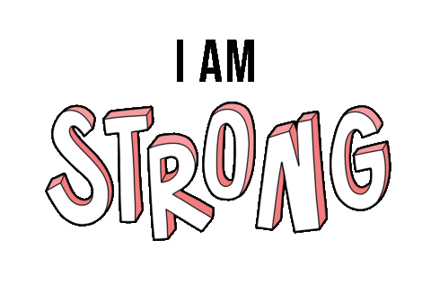 Power I Am Strong Sticker by Giobi