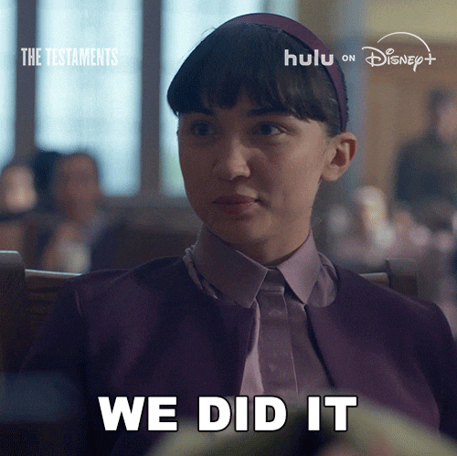 We Did It The Testaments GIF by HULU