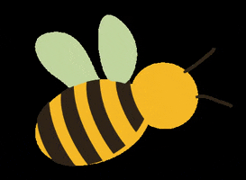 subtitlebee flower bee honey bee flying GIF