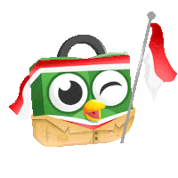 merah putih indonesia Sticker by Tokopedia