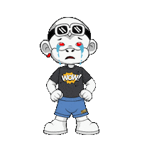 White Monkey Wow Sticker by Zhot