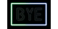neon goodbye Sticker